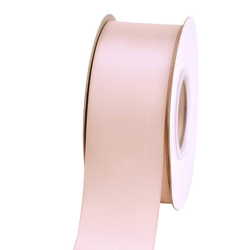 Ribest 1-1/2 inch 25 Yards Solid Double Face Satin Ribbon Per Roll for DIY Hair Accessories Scrapbooking Gift Packaging Party Decoration Wedding Flowers Vanila - Image 2